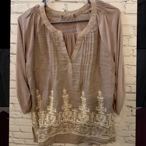 NWOT Embroidered boho blouse